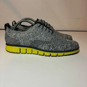 Cole Haan Zerogrand Stitchlite Wingtip Grey Knit/Green C30411 Men’s Size 9.5 M